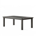 Tavolo da giardino 180 x 90 x 75 cm in metallo grigio antracite a doghe moderno
