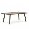 Tavolo da giardino estensibile 160-220 x 90 x 75 cm in alluminio marrone con piano traforato