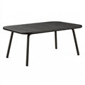 Tavolo da pranzo da esterno 160 x 90 x 75 cm nero con piano a doghe - stile moderno