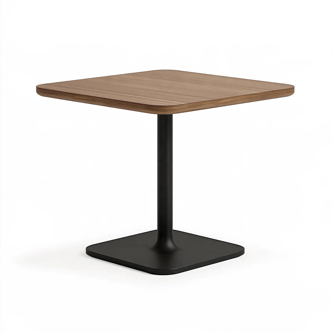 Tavolo da bistrot 70 cm x 70 cm x 75 cm in legno marrone e metallo nero - stile moderno